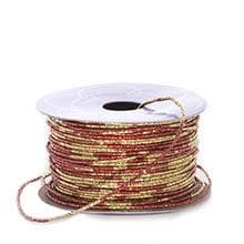 Red/Gold Variegated Metallic Cord - 1.5mm X 50 Yards - Ribbon by Paper Mart