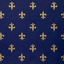 Navy Fleur De Lis Gift Wrap - 24 X 417' - Gift Wrapping Paper - Type: Colored Ink On Gloss 50# Paper by Paper Mart