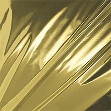 Gold Metallic Foil - 30 X 100' - Polypropylene / Cellophane - 80 mil thick - Poly Film by Paper Mart