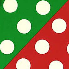 Reversible Red and Green Polka Dots Wrapping Paper - 24 X 417