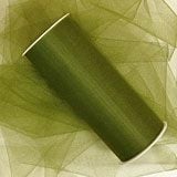 Olive Tulle - 6 X 25yd - Fabric Cloth - Width: 6 by Paper Mart