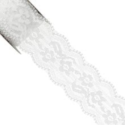 White Libby Lace Ribbon - 1-5/8(42mm) X 10 Yards - Type: Libby by Paper Mart