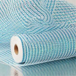 Metal 21X10 Yards Turquoise /Irdst 2-Clrd Mtllc Deco Mesh Polypropylene / Cellophane - Wraps Width: 21 Length: 10 yd by Paper Mart