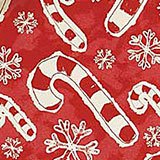 Candy Canes and Snowflakes Holiday Wrapping Paper - 24 X 417' - Gift Wrapping Paper - Type: Colored Ink On 40# Gloss Paper by Paper Mart