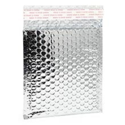 Silver Metallic Bubble Mailers - 12-3/4 X 10-1/2 - Padded Mailers - Inside Of Bag When Sealed : 12-3/4 X 10-1/2 by Paper Mart