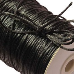Black Rat Tail Cord - 1-1/2mm X 200 Yards - Silk - Cords - Diameter: 1 1/2 Mm by Paper Mart