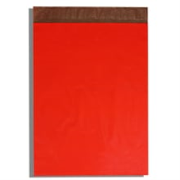 Red Poly Mailer Colored - 10 X 13 - Polyethylene - Quantity: 50 - Padded Mailers - Inside Of Bag When Sealed : 10 X 13 by Paper Mart