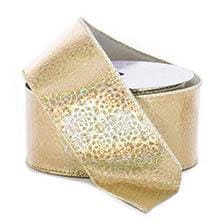 Metal 2-1/2 X10 Yards Gold Crystalized Patent Finish Wrd Ribbon Polyester - Embellishments & Trims by Paper Mart