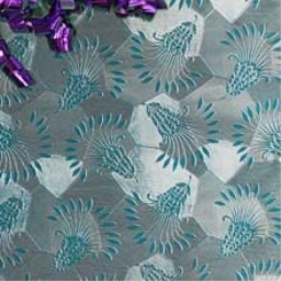 Peacock Thistle Embossed Foil Gift Wrap - 30 X 417