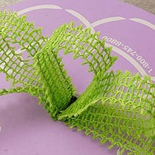 Mesh Lime Wired Burlap Ribbon - 7/8 X 25yd - Embellishments & Trims by Paper Mart