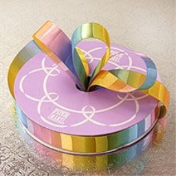 Pastel Rainbow Block Satin Ribbon - 5/8 X 25yd - Polyester - Embellishments & Trims by Paper Mart
