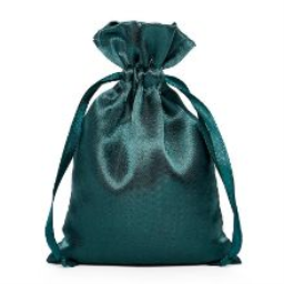 Hunter Satin Drawstring Pouches - 5 X 8 - Silk - Quantity: 30 - Fabric Bags by Paper Mart
