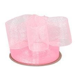 Pink Shimmer Sheer Organza Ribbon - 7/8 X 100 Yards - by Paper Mart