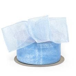Light Blue Shimmer Sheer Organza Ribbon - 7/8 X 25yd - by Paper Mart