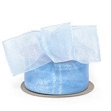 Light Blue Shimmer Sheer Organza Ribbon - 1-1/2 X 25yd - by Paper Mart