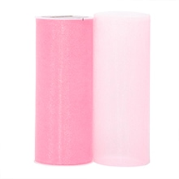 Pink Shimmer Tulle - 6 X 25yd - Fabric by Paper Mart