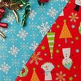 Snow Buddies Reversible Gift Wrap - 24 X 417' - Gift Wrapping Paper - Type: Colored Ink On 50# Glossy Paper by Paper Mart
