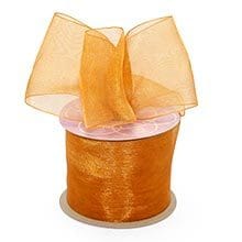 Butterscotch Shimmer Sheer Organza Ribbon - 5/8 X 25yd - by Paper Mart