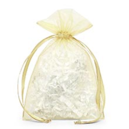 Cord Baby Maize Organza Bags - Quantity: 30 - Fabric Bags Width: 3 Height/Depth: 4 by Paper Mart