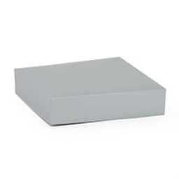 Silver Lux Fld-Up Gift Box Lid-P Colored - 8 X 8 - Satin - Quantity: 25 - High Wall Boxes - Type: Lid by Paper Mart